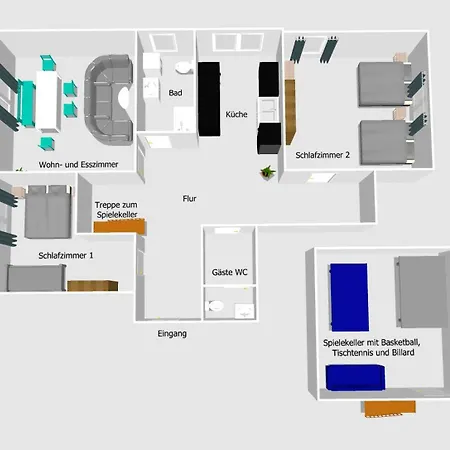 公寓 Mitte - 2 Parkplaetze - Koselig *